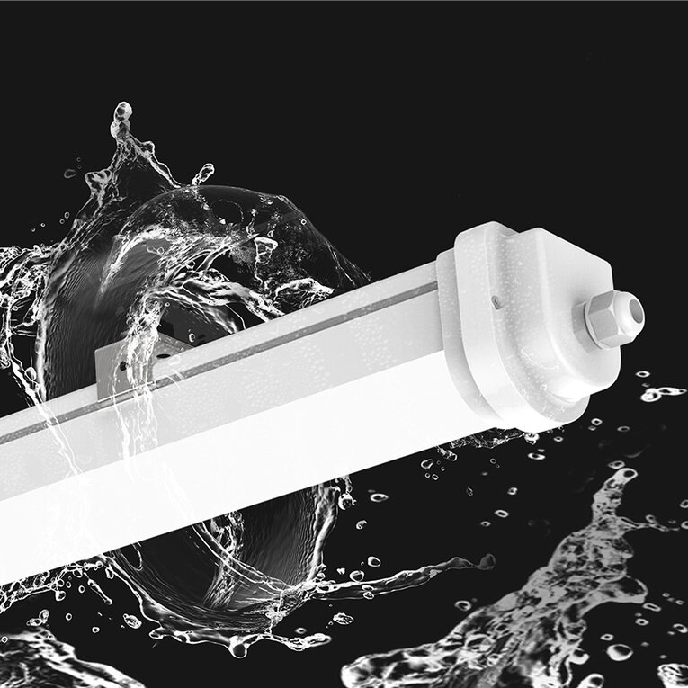 Channel LED light protected against pressurized water